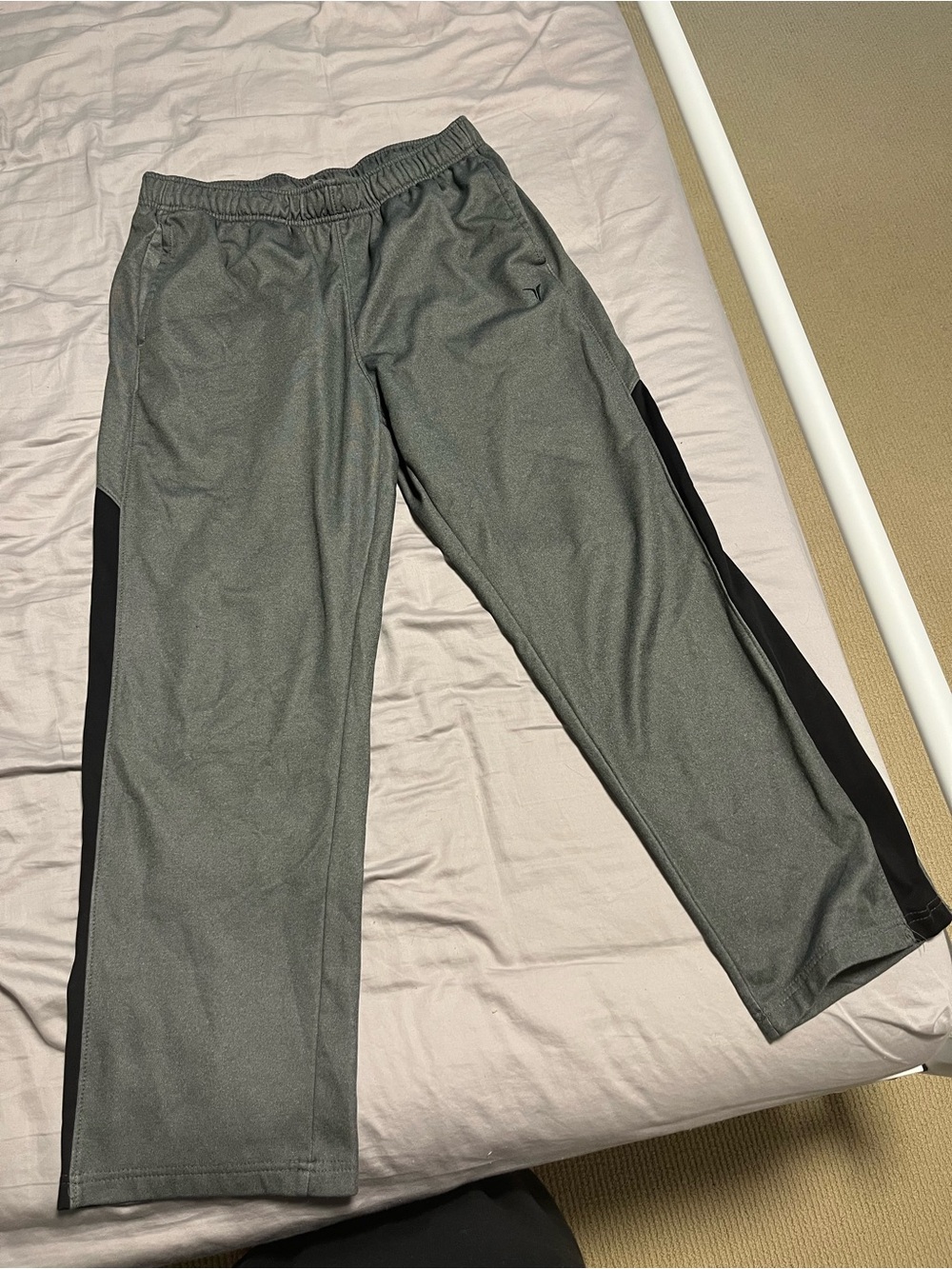 Old Navy Men's Gray Joggers with Black Side Panels